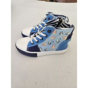 Bluey Toddler High Top Sneakers Shoes Ground‎ Up Size 11 Character Zip Up